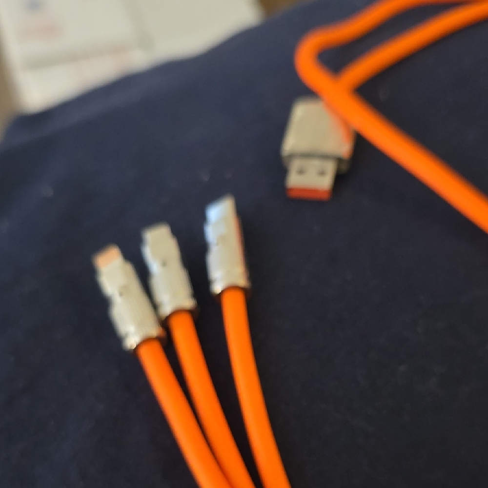 Orange Chubby USB Charging Cable